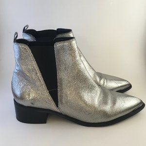 Marc Fisher Yale Chelsea Booties Silver 7.5